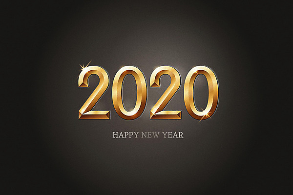 영어 일러스트 새해 타이포그라피 사람없음 숫자 금색 쥐띠 해피뉴이어 2020년 경자년 국내일러스트 AI파일 문자 컬러 새해인사 십이지신 쥐 연도 파일형식 벡터