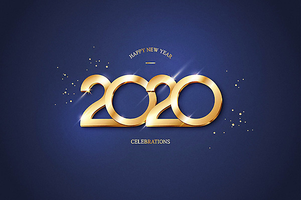 영어 일러스트 새해 타이포그라피 사람없음 반짝임 숫자 금색 쥐띠 남색 해피뉴이어 2020년 경자년 국내일러스트 AI파일 문자 컬러 모션 새해인사 십이지신 쥐 연도 파일형식 벡터