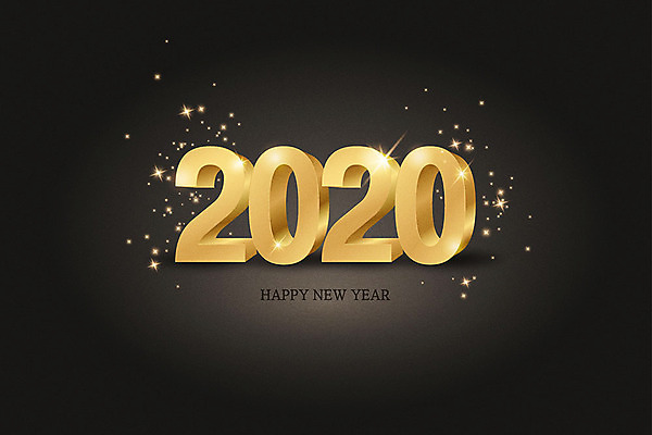 영어 일러스트 새해 타이포그라피 사람없음 반짝임 숫자 검은색 금색 쥐띠 해피뉴이어 2020년 경자년 국내일러스트 AI파일 문자 컬러 모션 새해인사 십이지신 쥐 연도 파일형식 벡터