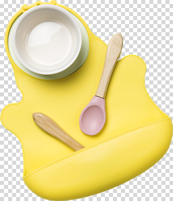 편집이미지 접시 누끼 사람없음 노란색 숟가락 이유식 턱받이 PNG 편집소스 식기 음식 컬러 수저 아기용품 파일형식