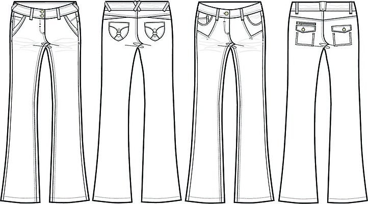 EPS 해외이미지 클립아트 템플릿 디자인 옷 여자 일러스트 바지 부츠 미술 유행 검은색 공백 흰색 청바지 제조 바느질 스케치 자르기 그림 클립 윤곽 스타일 해외일러스트 컬러 신발 모션 하의 문화예술 사람 파일형식 벡터 이미지허브