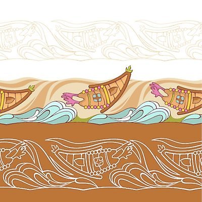 EPS 해외이미지 파도 일러스트 동화 주택 사람없음 오두막 흔들림 동화나라 동심 해외일러스트 바다 모션 건물 파일형식 벡터 이미지허브