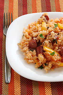 포토 JPG 해외이미지 음식 포크 토마토 밥 양파 따뜻함 파슬리 육류 사람없음 식사 저녁식사 튀김 뜨거움 소시지 냄비 자르기 굽기 반죽 후추 점심식사 섞기 해외포토 식기 채소 식재료 모션 가공식품 솥 구이 향신료 파일형식 이미지허브