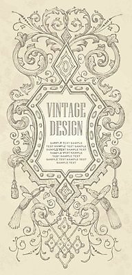 EPS 해외이미지 디자인 일러스트 프레임 사람없음 세트 빈티지 우아함 고딕 바로크 빅토리아 해외일러스트 컨셉 파일형식 벡터 이미지허브