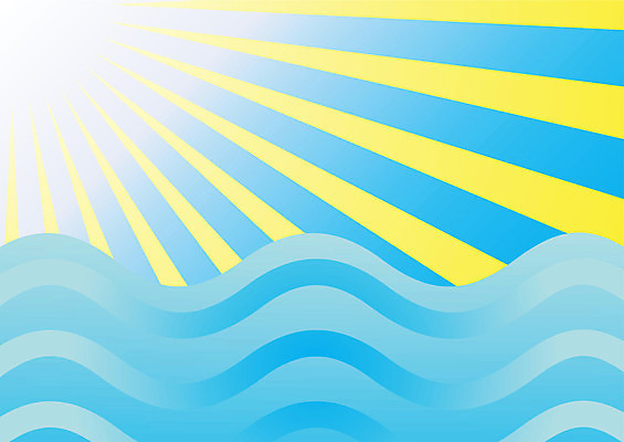 EPS 해외이미지 파도 바다 백그라운드 일러스트 날씨 추상 휴가 물 파란색 태양 노란색 일출 맑음 수영 일몰 광선 해외일러스트 자연요소 컬러 무늬 노을 수상스포츠 파일형식 벡터 이미지허브