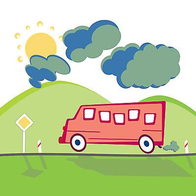 EPS 해외이미지 도로 일러스트 모션 상상 산 버스 달리기 태양 꿈 운전 만화 도로표지판 애니메이션 해외일러스트 자연요소 길 육상교통 교통시설 대중교통 표지판 파일형식 벡터 이미지허브