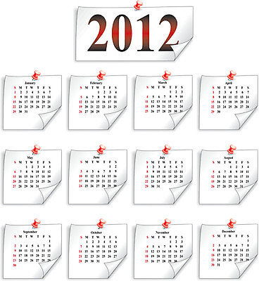 EPS 해외이미지 종이 크리스마스 일러스트 휴가 새로움 공백 달력 흰색 일주일 날짜 연도 페이지 월 해외일러스트 기념일 컬러 컨셉 파일형식 벡터 이미지허브