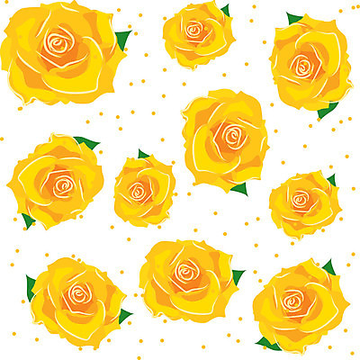 EPS 해외이미지 식물 꽃 분홍색 백그라운드 패턴 일러스트 장미 노란색 해외일러스트 컬러 무늬 파일형식 벡터 이미지허브