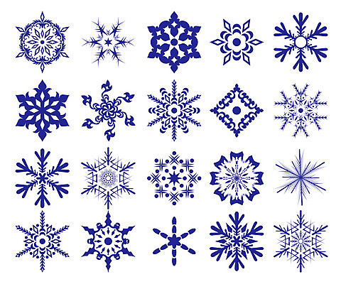 EPS 해외이미지 디자인 겨울 일러스트 눈꽃 사람없음 파란색 세트 눈송이 심볼 해외일러스트 계절 컬러 눈_날씨 파일형식 벡터 이미지허브