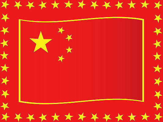 EPS 해외이미지 아시아 별 파도 백그라운드 일러스트 바람 빨간색 노란색 중국 힘 깃발 심볼 해외일러스트 자연요소 나라 바다 컬러 날씨 파일형식 벡터 이미지허브