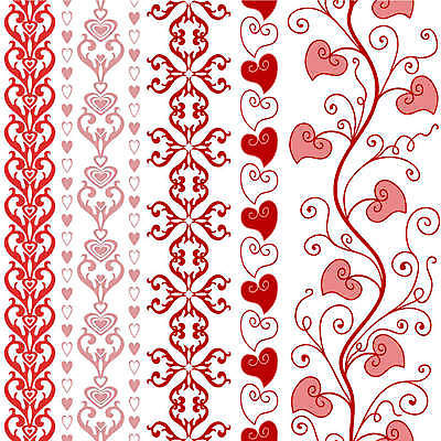 EPS 해외이미지 디자인 줄기 분홍색 백그라운드 잎 일러스트 사람없음 하트 화려 해외일러스트 모양 식물 컬러 컨셉 파일형식 벡터 이미지허브