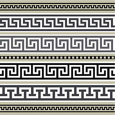 EPS 해외이미지 디자인 배너 선 패턴 일러스트 건축양식 프레임 그래픽 장식 세트 골동품 심볼 그리스 묘사 복고 윤곽 기하학 그리스인 엘리먼트 옛날 스타일 국경 해외일러스트 서양인 건축 유럽 무늬 파일형식 벡터 이미지허브