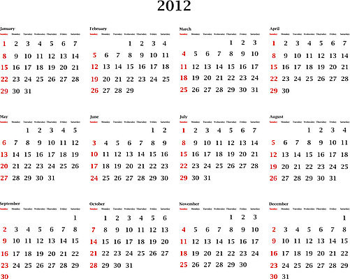 EPS 해외이미지 일러스트 설계 숫자 달력 일주일 날짜 연도 월 해외일러스트 문자 컨셉 파일형식 벡터 이미지허브