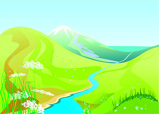 EPS 해외이미지 계절 일러스트 하늘 날씨 모래사장 봄 해외일러스트 바다 파일형식 벡터 이미지허브