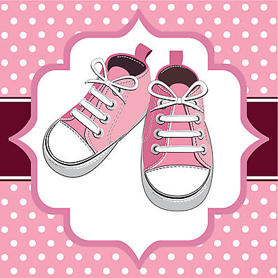 EPS 해외이미지 옷 어린이 분홍색 백그라운드 신발 일러스트 달리기 걷기 아기 점 쌍 생일 작음 스니커즈 오브젝트 양발 해외일러스트 기념일 컬러 운동화 모션 사람 크기 파일형식 벡터 이미지허브