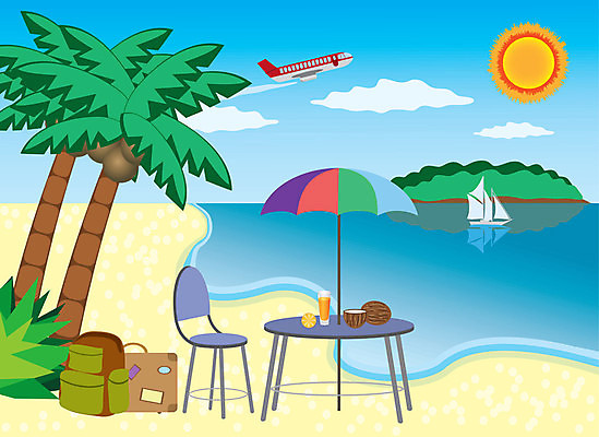 EPS 해외이미지 나무 구름 모래 바다 섬 여행 의자 일러스트 우산 자연 하늘 휴가 휴식 비행기 손바닥 해변 야외 가로 물 여름 파란색 태양 맑음 침묵 낭만 보트 장면 코코넛 내추럴 이국적 파라다이스 해외일러스트 자연요소 식물 손 계절 컬러 가구 컨셉 배_교통 과일 항공교통 날씨 대중교통 소리 생태계 파일형식 벡터 이미지허브