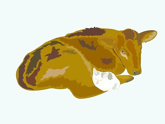 EPS 해외이미지 동물 새끼 일러스트 포유류 자연 초원 여름 파란색 농장 마을 정원 고양이 봄 우정 회색 흰색 소 송아지 동물상 특별함 해외일러스트 계절 컬러 컨셉 농업 친구 반려동물 조형물 생태계 파일형식 벡터 이미지허브