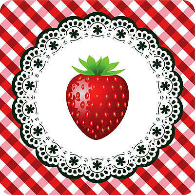 EPS 해외이미지 일러스트 딸기 디저트 프레임 사람없음 빨간색 오브젝트 체크무늬 해외일러스트 음식 컬러 무늬 과일 파일형식 벡터 이미지허브
