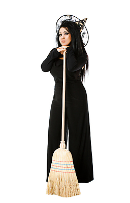 포토 JPG 해외이미지 옷 여자 포즈 한명 서기 검은색 할로윈 빗자루 마녀 공상 마법 나쁜 해외포토 1 컬러 모션 사람 청소도구 파일형식 이미지허브