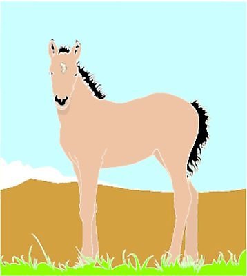 EPS 해외이미지 모양 동물 여자 남자 밭 일러스트 포유류 미술 초원 농장 만화 그림 윤곽 갈기 스타일 해외일러스트 농업 문화예술 사람 파일형식 벡터 이미지허브