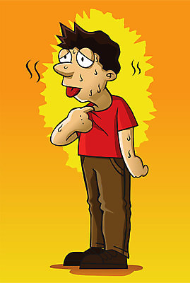 EPS 해외이미지 감정 오렌지 일러스트 피곤 빨간색 고통 뜨거움 혀 땀 두통 부정적 해외일러스트 컬러 컨셉 과일 입 질병 파일형식 벡터 이미지허브