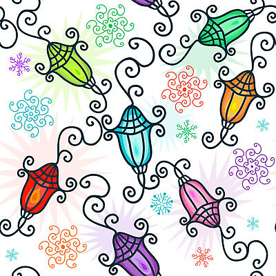 EPS 해외이미지 디자인 백그라운드 일러스트 사람없음 빛 랜턴 눈송이 화려 해외일러스트 컨셉 조명 눈_날씨 파일형식 벡터 이미지허브