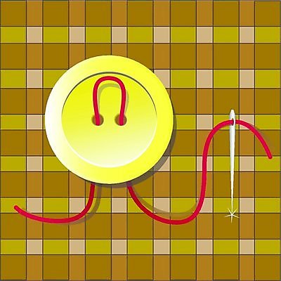 EPS 해외이미지 산업 일러스트 노란색 기구 직물 바늘 실 바느질 천 질감 문제 해외일러스트 컬러 도구 파일형식 벡터 이미지허브