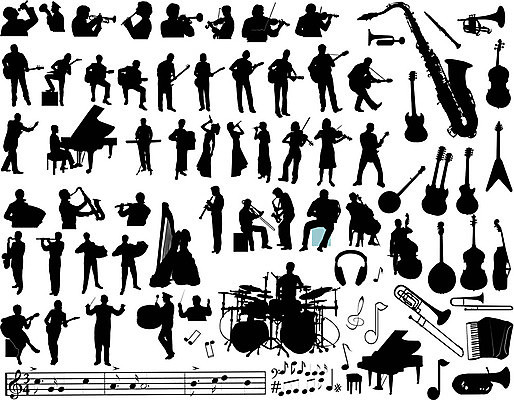 EPS 해외이미지 여자 실루엣 줄 음악 일러스트 사람 여러명 파티 쪽지 헤드폰 콘서트 연주자 음악가 가수 기타 악단 클래식 우아함 색소폰 문신 심볼 바이올린 마이크 클럽 활 재즈 오케스트라 고립 드러머 플레이어 해외일러스트 직업 음향기기 다수 컨셉 현악기 문화예술 촬영기법 이벤트 공연 목관악기 파일형식 벡터 이미지허브