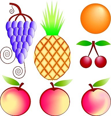 EPS 해외이미지 열매 음식 잎 오렌지 과일 일러스트 포도 귤 건강 빨간색 초록색 세트 노란색 신선 달콤 사과 심볼 파인애플 석류 숙성 채식주의자 해외일러스트 식물 컬러 맛 열대과일 채식 파일형식 벡터 이미지허브