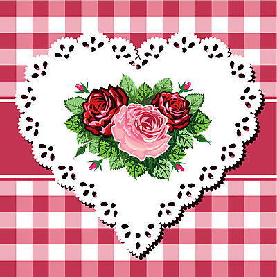 EPS 해외이미지 디자인 배너 꽃 분홍색 꽃다발 백그라운드 꽃무늬 일러스트 프레임 사랑 그래픽 장식 빨간색 장미 낭만 수확 흰색 하트 인사 화려 시골집 복고 체크무늬 비네팅 빅토리아 옛날 해외일러스트 레이스천 모양 식물 감정 컬러 컨셉 무늬 농업 주택 촬영기법 직물 예절 파일형식 벡터 이미지허브