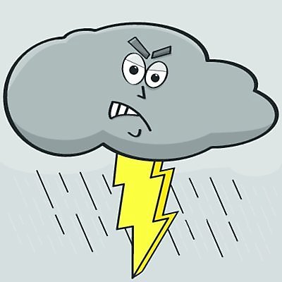 EPS 해외이미지 구름 컨셉 일러스트 날씨 미술 물 젖음 분노 물방울 번개 만화 홍수 그림 볼트 폭풍 흐림 해외일러스트 자연요소 감정 문화예술 공구 자연재해 파일형식 벡터 이미지허브