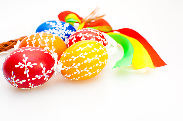 포토 JPG 해외이미지 리본 휴가 부활절 사람없음 컬러풀 계란 봄 흰색 그리기 묘사 해외포토 계절 기념일 컬러 모션 알 파일형식 이미지허브