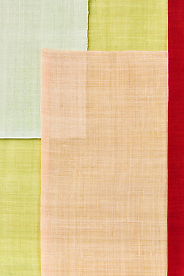 포토 JPG 스튜디오촬영 한국전통 백그라운드 실내 사람없음 빨간색 연두색 하이앵글 주황색 직물 천 배열 모시 질감 겹침 원단샘플 국내포토 전통 뷰포인트 컬러 한국 내부 초록색 파일형식