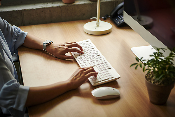 포토 JPG 여자 화분 비즈니스 직장 실내 한명 근접촬영 상반신 20대 성인 옆모습 비즈니스라이프 사무실 모니터 한국인 타이핑 키보드 마우스 업무 비즈니스우먼 디자이너 성인여자한명만 국내포토 직업 1 라이프스타일 뷰포인트 회사 사람 동양인 청년 내부 컴퓨터 컴퓨터용품 작업 직장인 여자한명만 성인여자만 파일형식