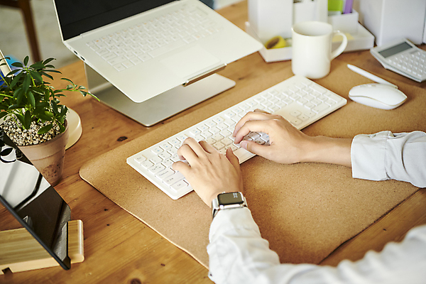 포토 JPG 손 화분 비즈니스 직장 실내 근접촬영 신체부위 비즈니스라이프 노트북 태블릿 사무실 계산기 타이핑 키보드 마우스 업무 비즈니스우먼 스마트워치 국내포토 라이프스타일 여자 뷰포인트 회사 문구용품 사람 내부 전자제품 스마트기기 컴퓨터용품 장비 작업 직장인 웨어러블 파일형식