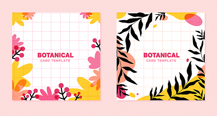 디자인 열매 분홍색 백그라운드 잎 꽃백그라운드 일러스트 프레임 사람없음 모던 체크무늬 프레임일러스트 보테니컬아트 국내일러스트 AI파일 식물 꽃 컬러 무늬 파일형식 벡터