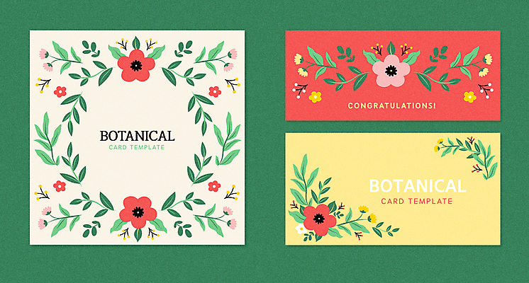 디자인 열매 꽃 백그라운드 잎 꽃백그라운드 일러스트 프레임 사람없음 빨간색 노란색 축하 모던 프레임일러스트 보테니컬아트 국내일러스트 AI파일 카드프레임 식물 컬러 컨셉 파일형식 벡터