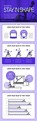 전신 여자 몸매관리 다이어트 일러스트 그래프 여러명 성인 30대 운동 보라색 인포그래픽 한국인 몸매 비만 날씬함 허리 유지 성인여자만 기구필라테스 국내일러스트 AI파일 컬러 다수 건강 사람 동양인 신체부위 장년 필라테스 여자만 성인만 파일형식 벡터