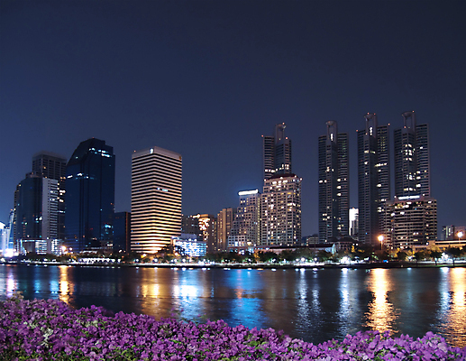 포토 JPG 해외이미지 꽃 야경 태국 사람없음 야외 빛 도시풍경 고층빌딩 도시 방콕 해외포토 식물 아시아 풍경 빌딩 야간 파일형식 풍경_경치 이미지허브