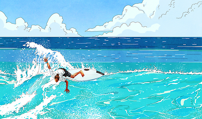 전신 PSD 구름 남자 수영복 파도 바다 일러스트 하늘 한명 서기 성인 파란색 서핑보드 서핑 시원함 서퍼 성인남자한명만 국내일러스트 자연요소 1 옷 컬러 모션 운동선수 사람 수상스포츠 보드_스포츠 남자한명만 성인남자만 파일형식