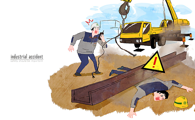 전신 PSD 남자 일러스트 서기 성인 두명 놀람 트럭 떨어짐 느낌표 안전모 위험 기중기 안전수칙 무전기 안전사고 산업재해 낙하사고 신고 철제 성인남자만 쓰러짐 국내일러스트 기호 감정 산업 컨셉 모션 자동차 무선통신 표정 안전 사람 중장비 헬멧 안전장비 사건 재해 남자만 성인만 파일형식