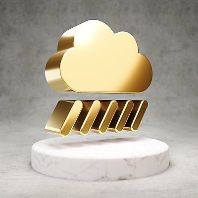 JPG 해외이미지 구름 일러스트 사람없음 3D 디지털 금색 비 황금 심볼 광택 비구름 해외일러스트 자연요소 컬러 날씨 디지털합성 먹구름 파일형식 구름_자연 이미지허브