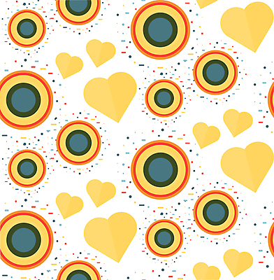 JPG 해외이미지 모양 패턴 일러스트 추상 사랑 사람없음 노란색 하트 원형 흰배경 하트백그라운드 해외일러스트 도형 감정 컬러 백그라운드 무늬 흰색 파일형식 이미지허브