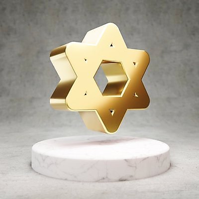 JPG 해외이미지 별 일러스트 사람없음 3D 디지털 금색 황금 심볼 광택 다윗의별 해외일러스트 자연요소 컬러 수학 디지털합성 파일형식 이미지허브