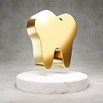 JPG 해외이미지 일러스트 사람없음 3D 디지털 금색 황금 치아 심볼 광택 해외일러스트 컬러 소화기관 디지털합성 파일형식 이미지허브