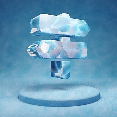 포토 JPG 해외이미지 사람없음 파란색 3D 얼음 표지판 입체 오브젝트 방향표지판 해외포토 자연요소 컬러 알림판 디지털합성 파일형식 이미지허브