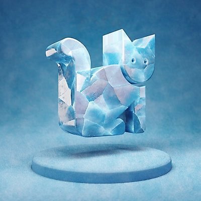 포토 JPG 해외이미지 사람없음 파란색 3D 얼음 고양이 입체 오브젝트 해외포토 자연요소 컬러 포유류 반려동물 디지털합성 파일형식 이미지허브