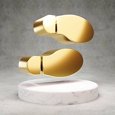 JPG 해외이미지 일러스트 사람없음 3D 디지털 금색 황금 발자국 심볼 광택 해외일러스트 컬러 자국 디지털합성 파일형식 이미지허브