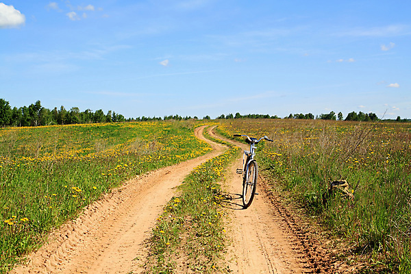 포토 JPG 해외이미지 주간 길 하늘 사람없음 야외 자전거 시골 해외포토 자연요소 바이크 파일형식 이미지허브