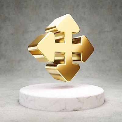 JPG 해외이미지 화살표 일러스트 사람없음 3D 디지털 금색 황금 방향 심볼 광택 해외일러스트 컬러 디지털합성 파일형식 이미지허브